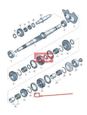 BÁNH RĂNG VI SAI HỘP SỐ XE KIA SELTOS 2021-2025 | 458373B000 - Ảnh 5