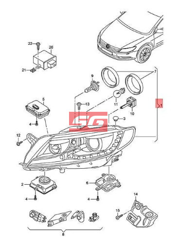 BALLAST ĐÈN PHA FORD RANGER 2019 | EB3B13W029SM - Ảnh 4