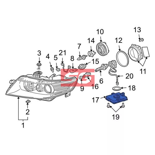 BALLAST ĐÈN PHA FORD RANGER 2019 | EB3B13W029SM - Ảnh 3