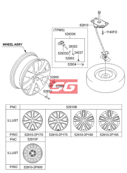 GIÁ TREO LỐP DỰ PHÒNG