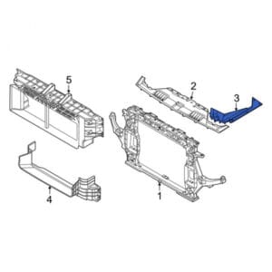 Ốp che khóa nắp capo, Ốp nhựa két nước