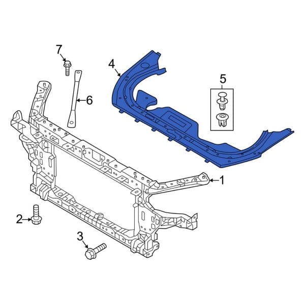 Ốp che khóa nắp capo, Ốp nhựa két nước